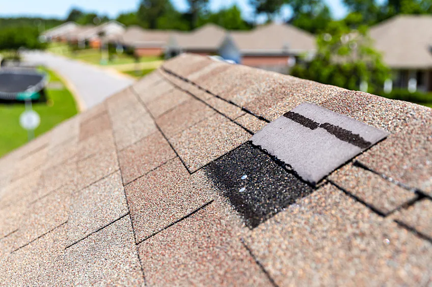 missing roofing shingles